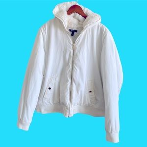 Torrid Ivory fur hooded Jacket